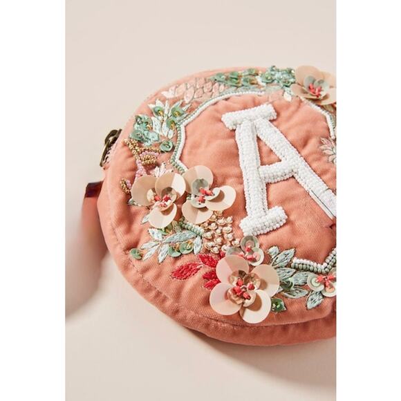Anthropologie Monogram Crest Pouch - Picture 3 of 4